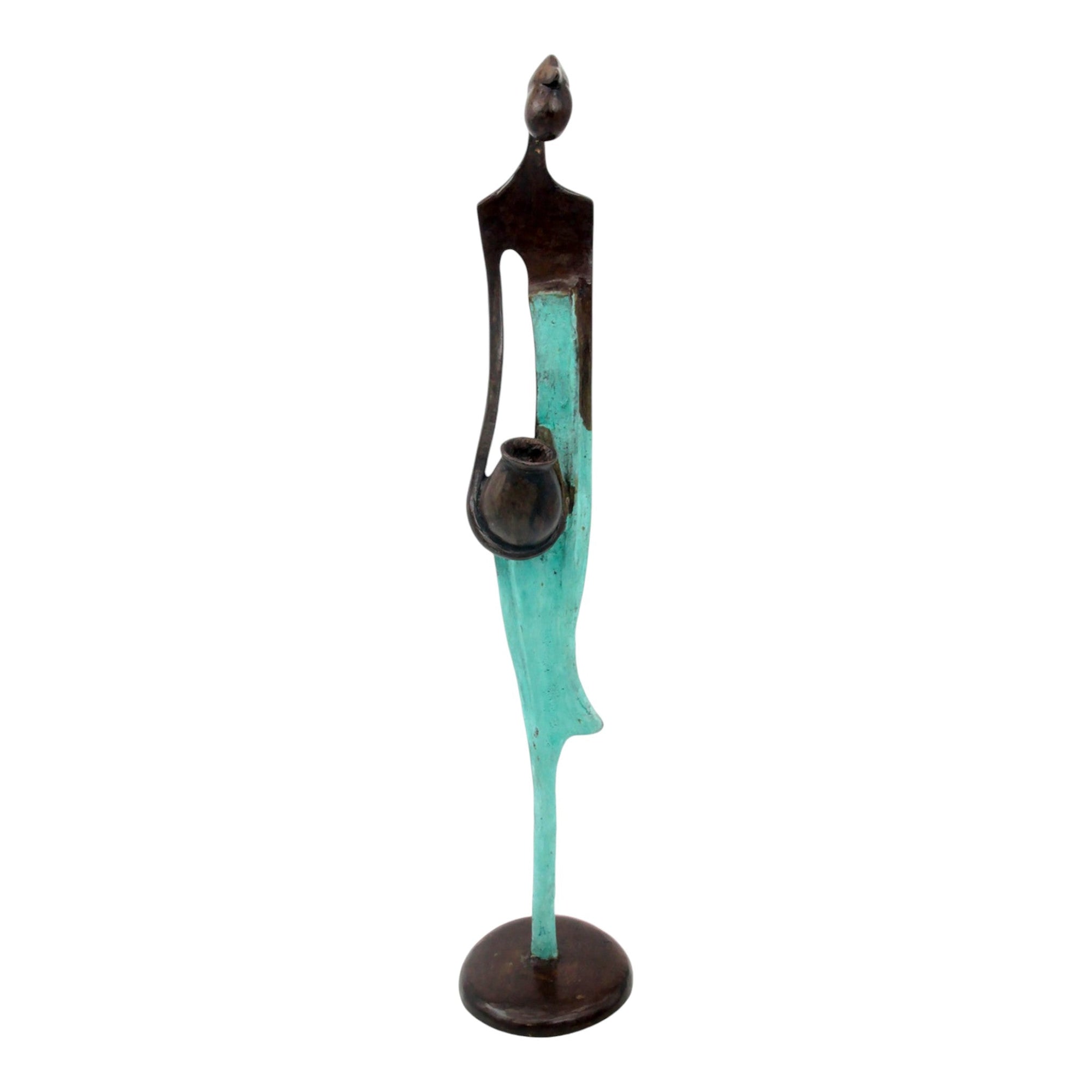 Bronze d'Abdoulaye 55cm turquoise n°2 Bronzes d'Afrique