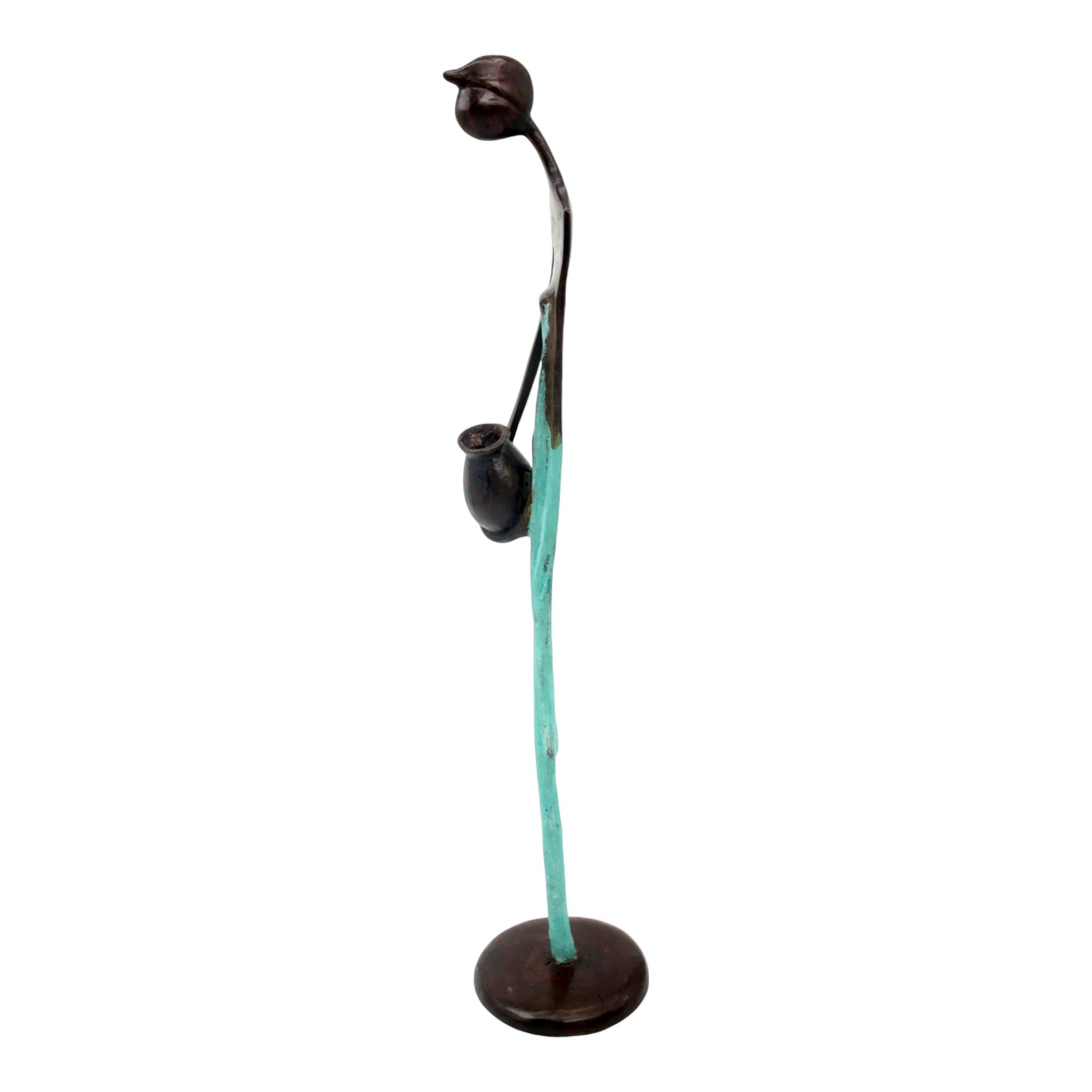 Bronze d'Abdoulaye 55cm turquoise n°2 Bronzes d'Afrique
