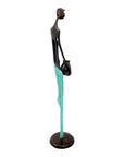 Bronze d'Abdoulaye 55cm turquoise n°2 Bronzes d'Afrique