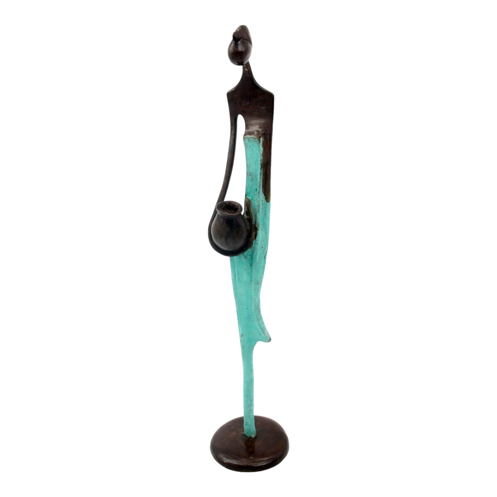 Bronze d'Abdoulaye 55cm turquoise n°2 Bronzes d'Afrique
