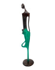 Bronze d'Abdoulaye 55cm vert n°1 Bronzes d'Afrique