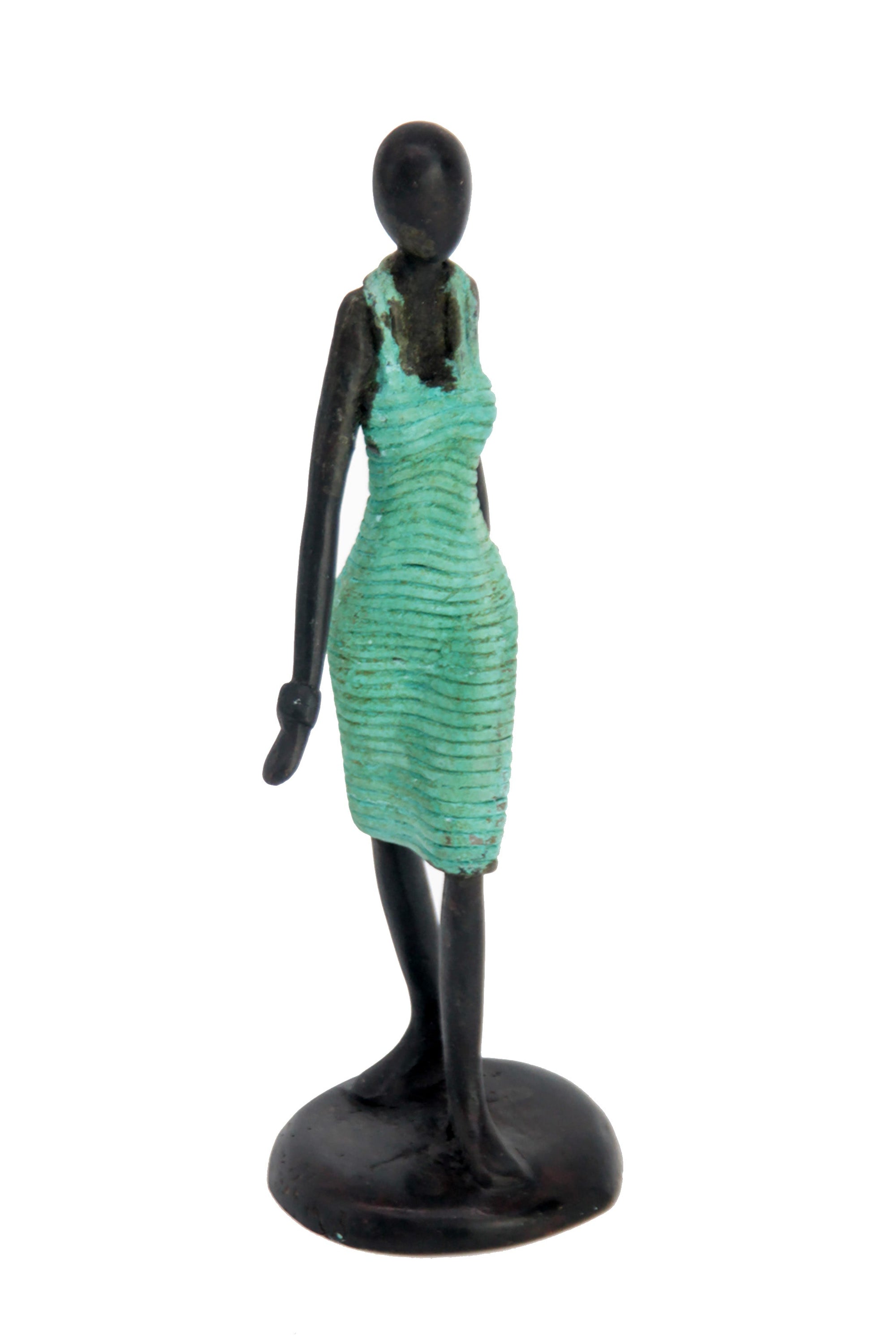 Bronze Ibrahim Dermé 20 cm vert n°2 Bronzes d'Afrique