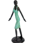 Bronze Ibrahim Dermé 20 cm vert n°2 Bronzes d'Afrique