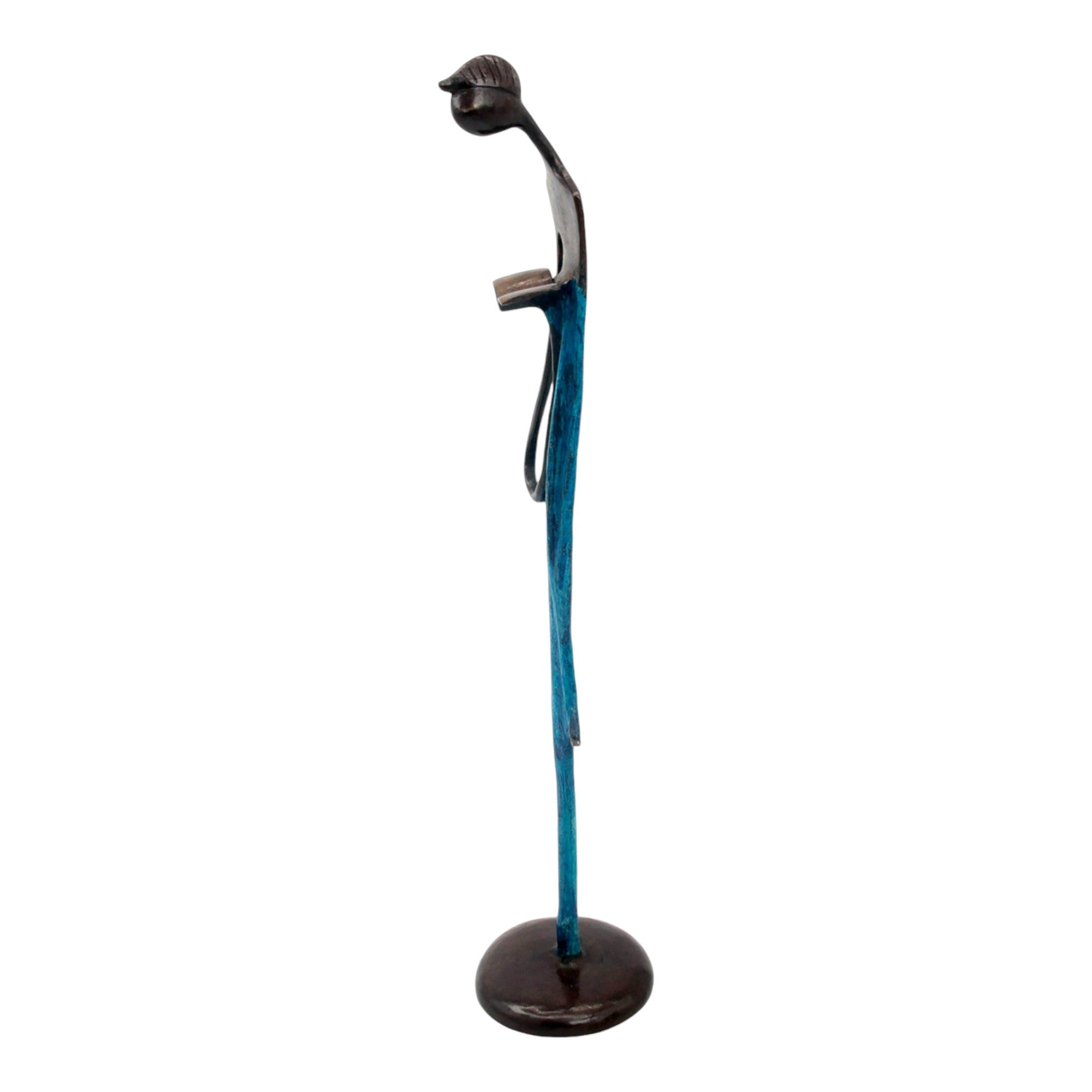 Bronze d'Abdoulaye 55cm bleu n°1 Bronzes d'Afrique