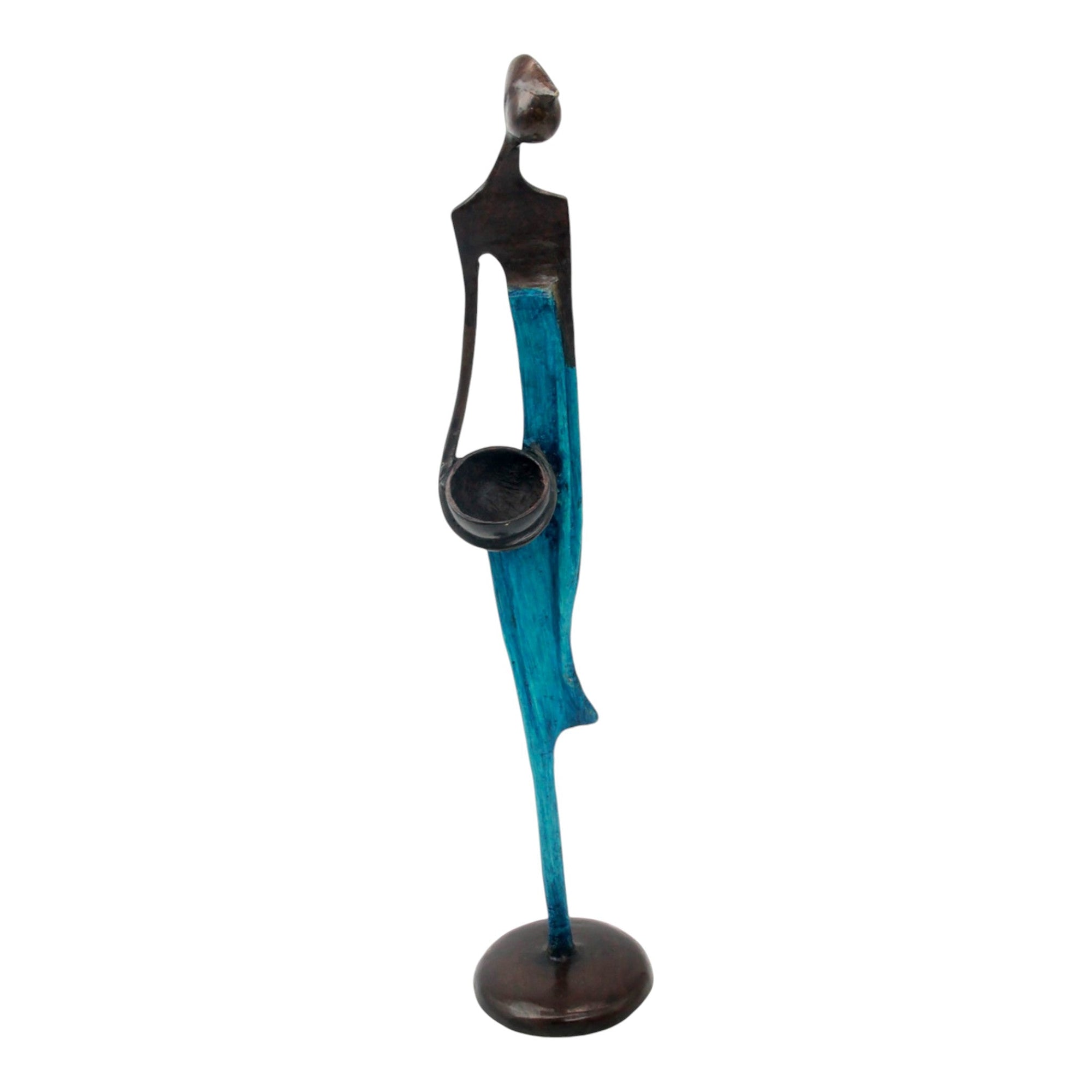 Bronze d'Abdoulaye 55cm bleu n°2 Bronzes d'Afrique