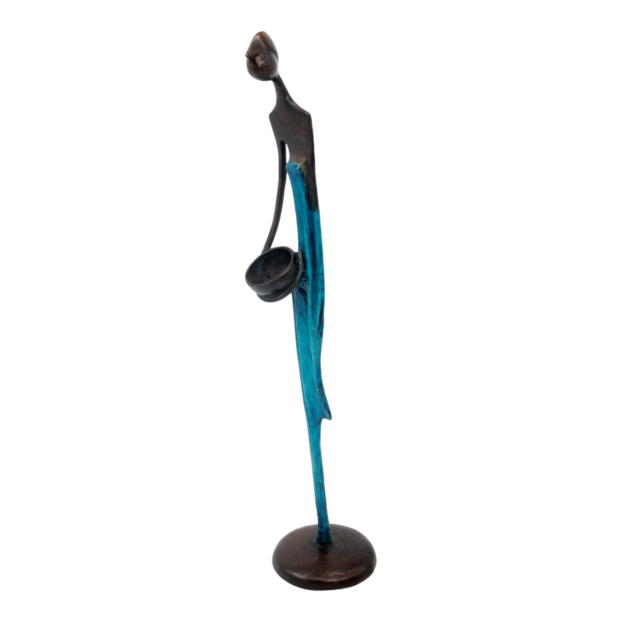 Bronze d'Abdoulaye 55cm bleu n°2 Bronzes d'Afrique
