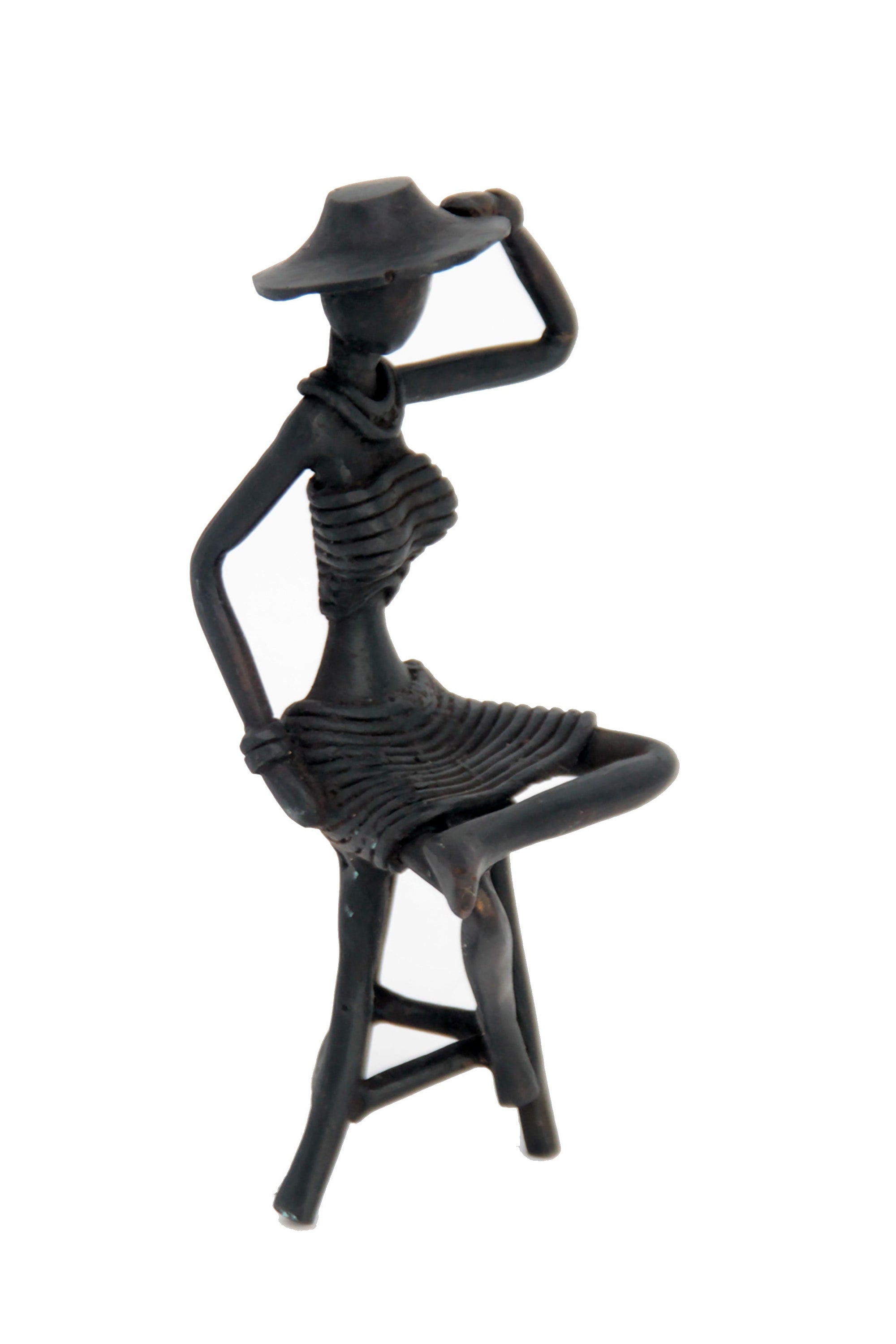 Bronze Ibrahim Dermé 20 cm noir n°3 Bronzes d'Afrique