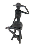 Bronze Ibrahim Dermé 20 cm noir n°3 Bronzes d'Afrique