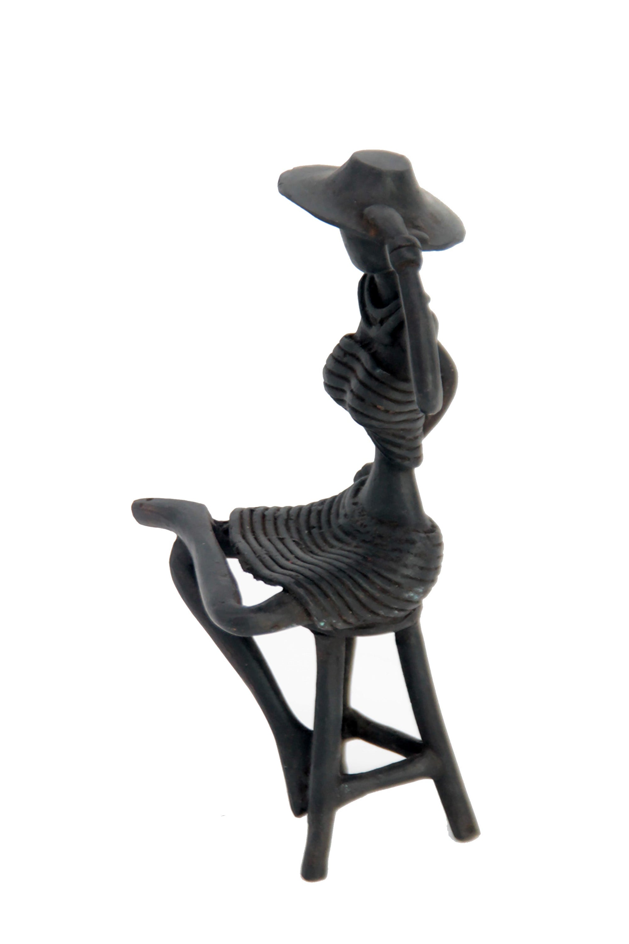 Bronze Ibrahim Dermé 20 cm noir n°3 Bronzes d'Afrique