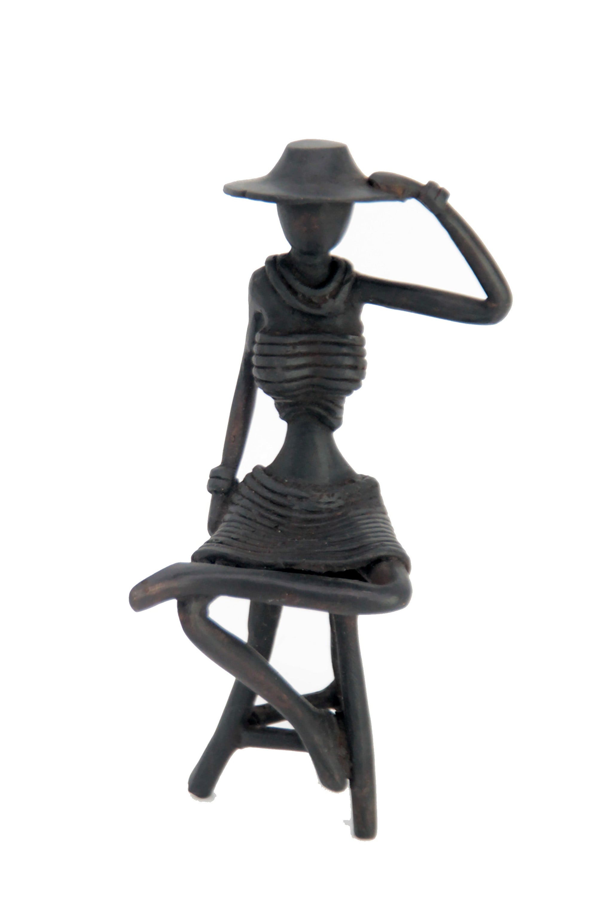 Bronze Ibrahim Dermé 20 cm noir n°3 Bronzes d'Afrique
