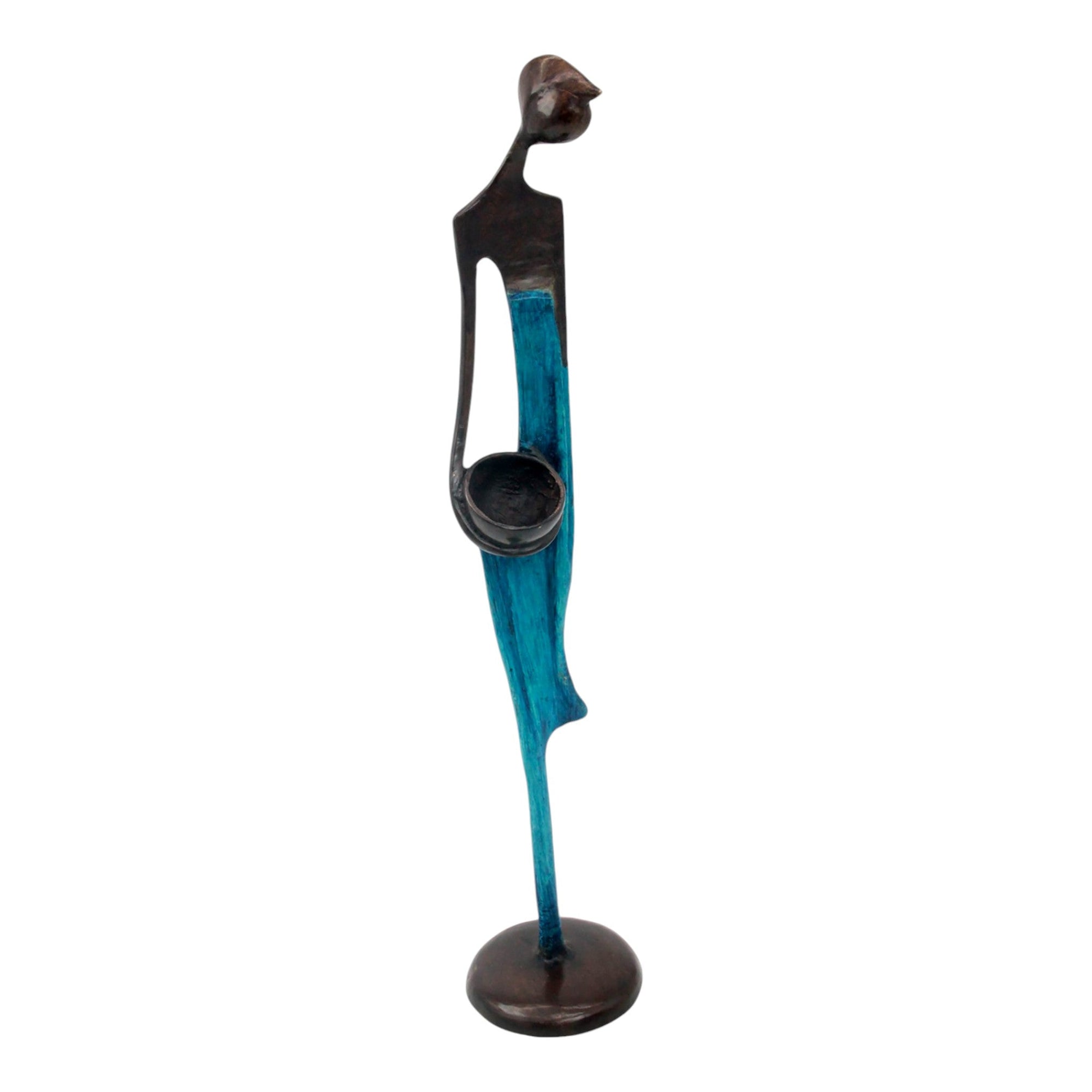 Bronze d'Abdoulaye 55cm bleu n°2 Bronzes d'Afrique