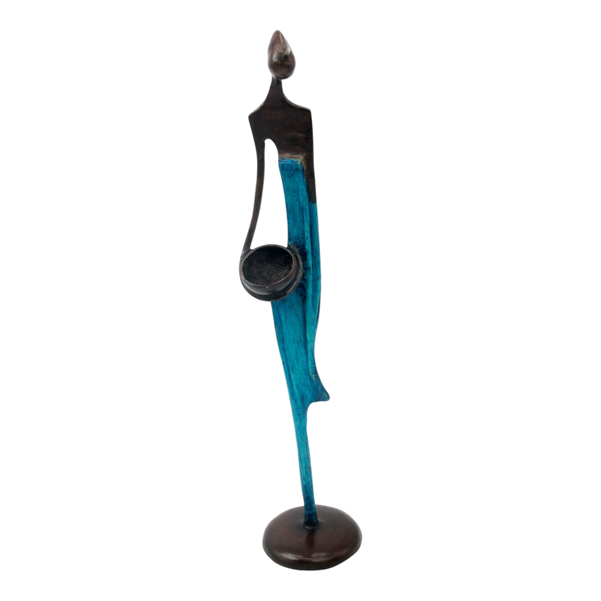 Bronze d'Abdoulaye 55cm bleu n°2 Bronzes d'Afrique