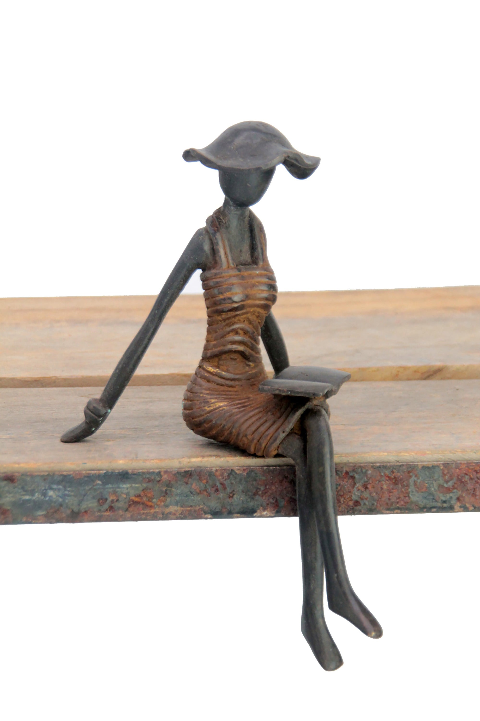 Bronze Dermé assis 20 cm marron n°1 Bronzes d'Afrique