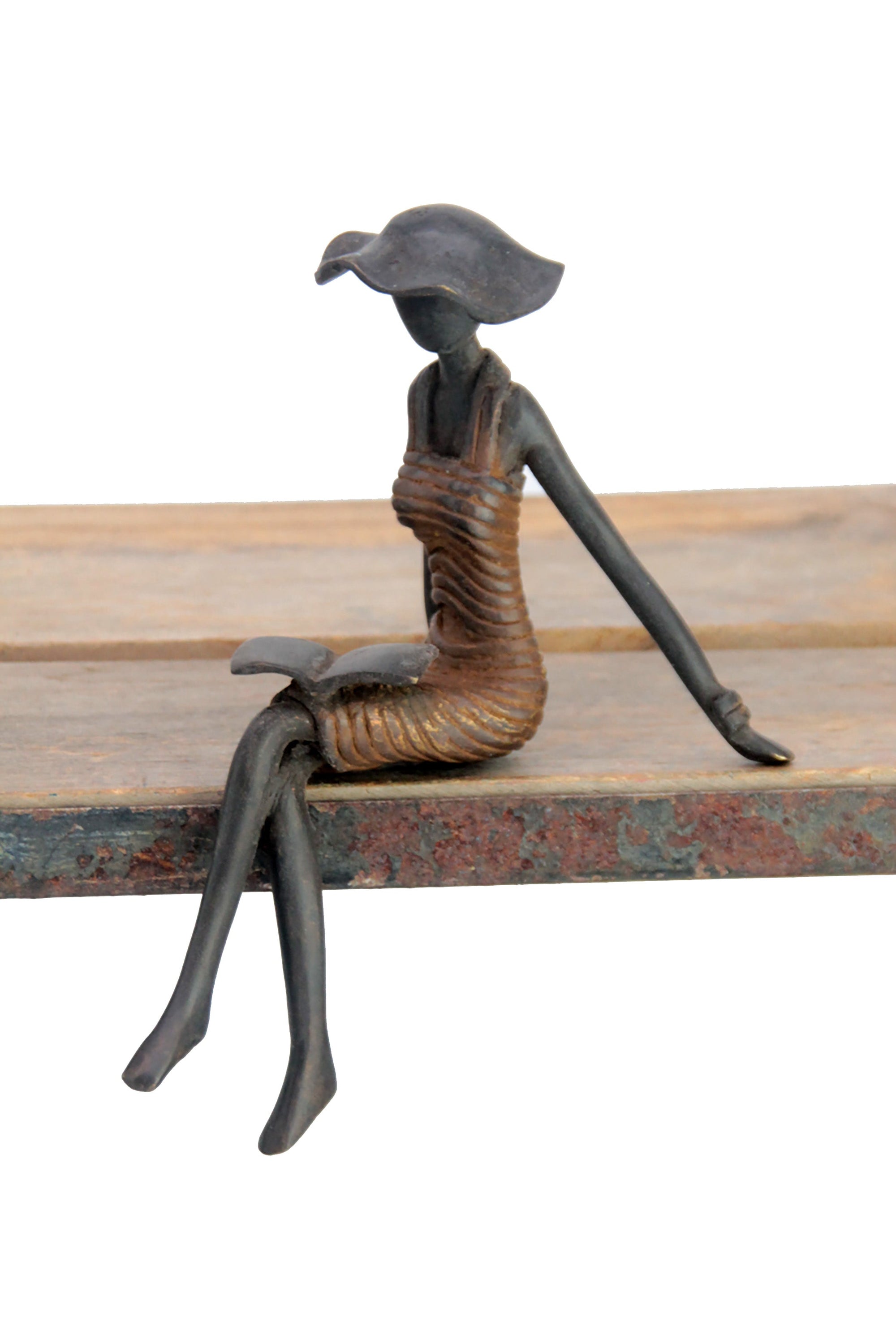 Bronze Dermé assis 20 cm marron n°1 Bronzes d'Afrique