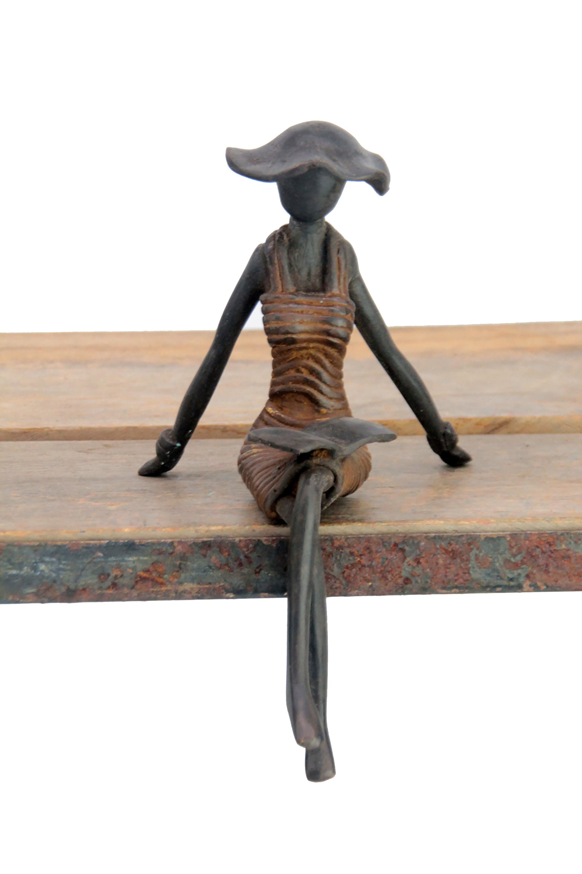 Bronze Dermé assis 20 cm marron n°1 Bronzes d'Afrique