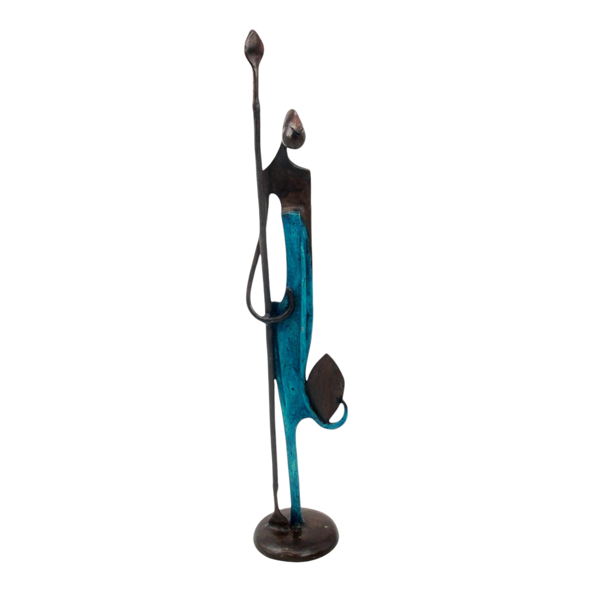 Bronze d'Abdoulaye 55cm bleu n°4 Bronzes d'Afrique