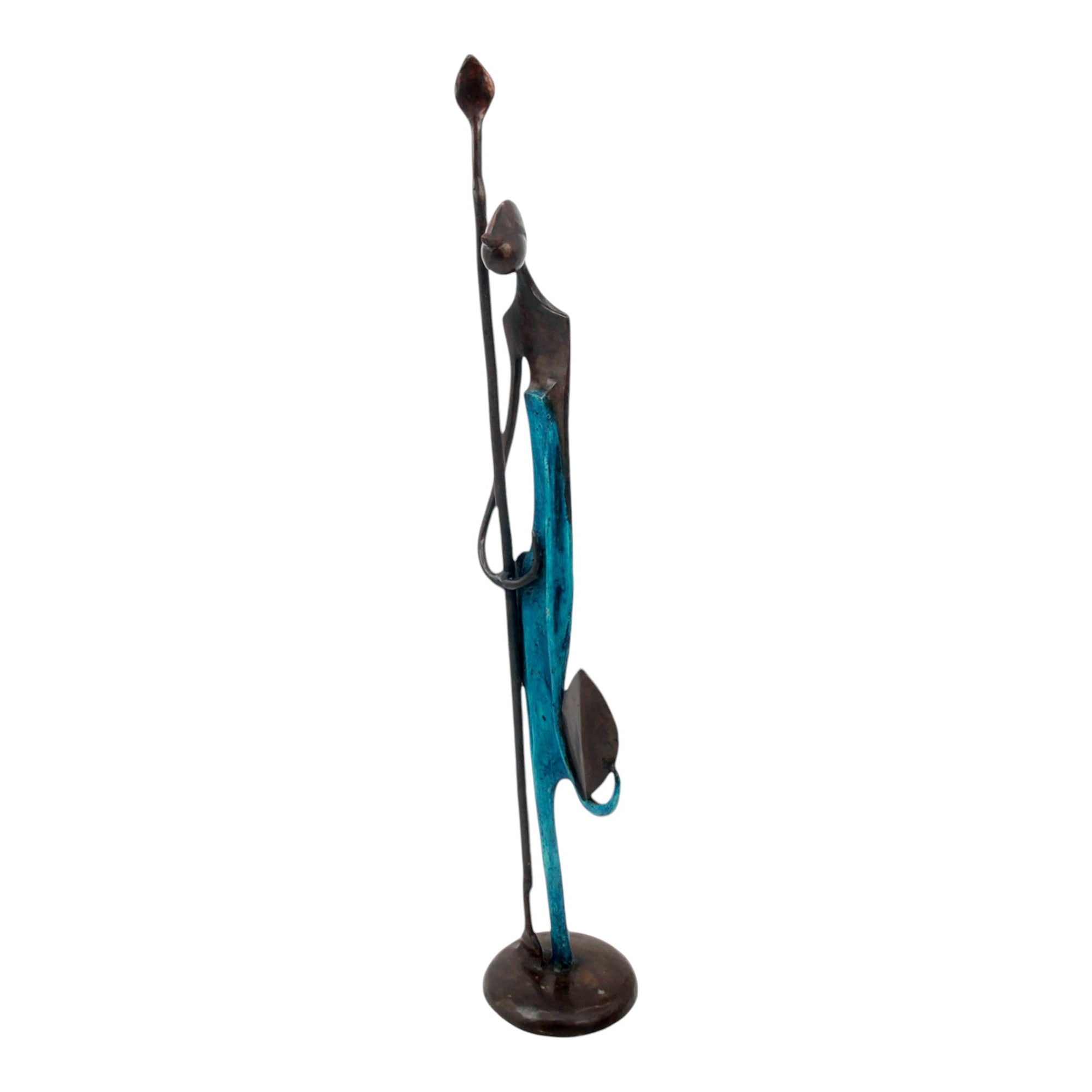Bronze d'Abdoulaye 55cm bleu n°4 Bronzes d'Afrique