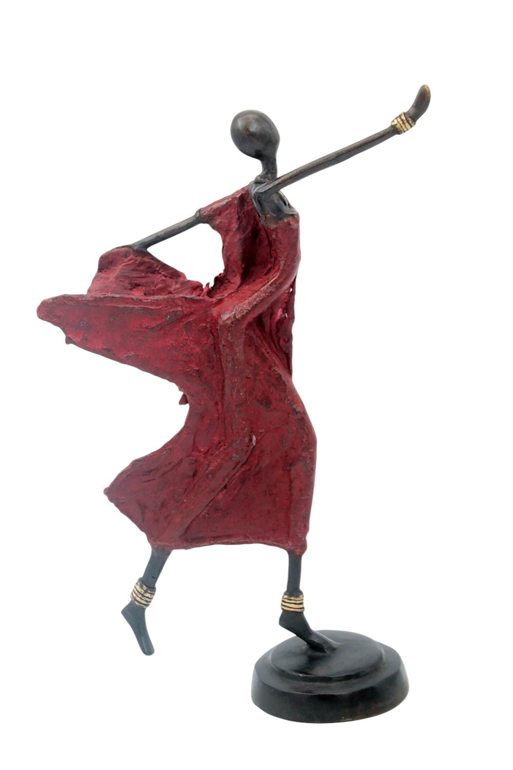 Danseuse 35 cm rouge n°3 Bronzes d'Afrique