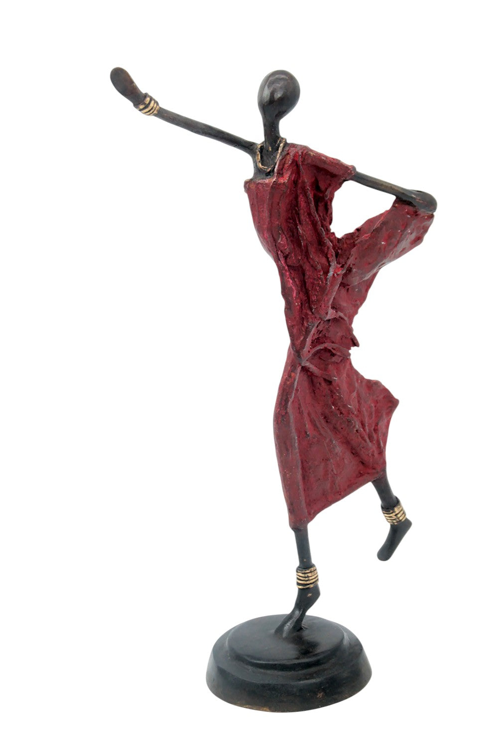 Danseuse 35 cm rouge n°3 Bronzes d'Afrique