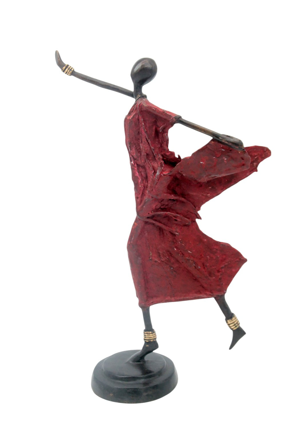 Danseuse 35 cm rouge n°3 Bronzes d'Afrique
