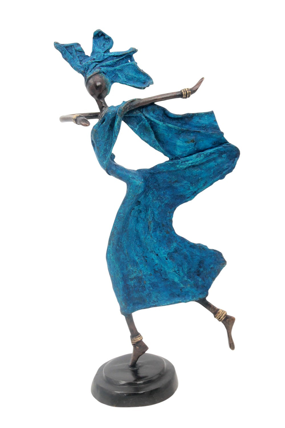 Danseuse 35 cm bleue n°2 Bronzes d'Afrique