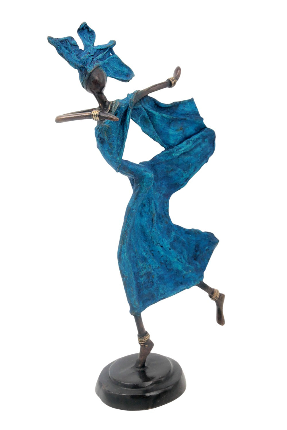 Danseuse 35 cm bleue n°2 Bronzes d'Afrique