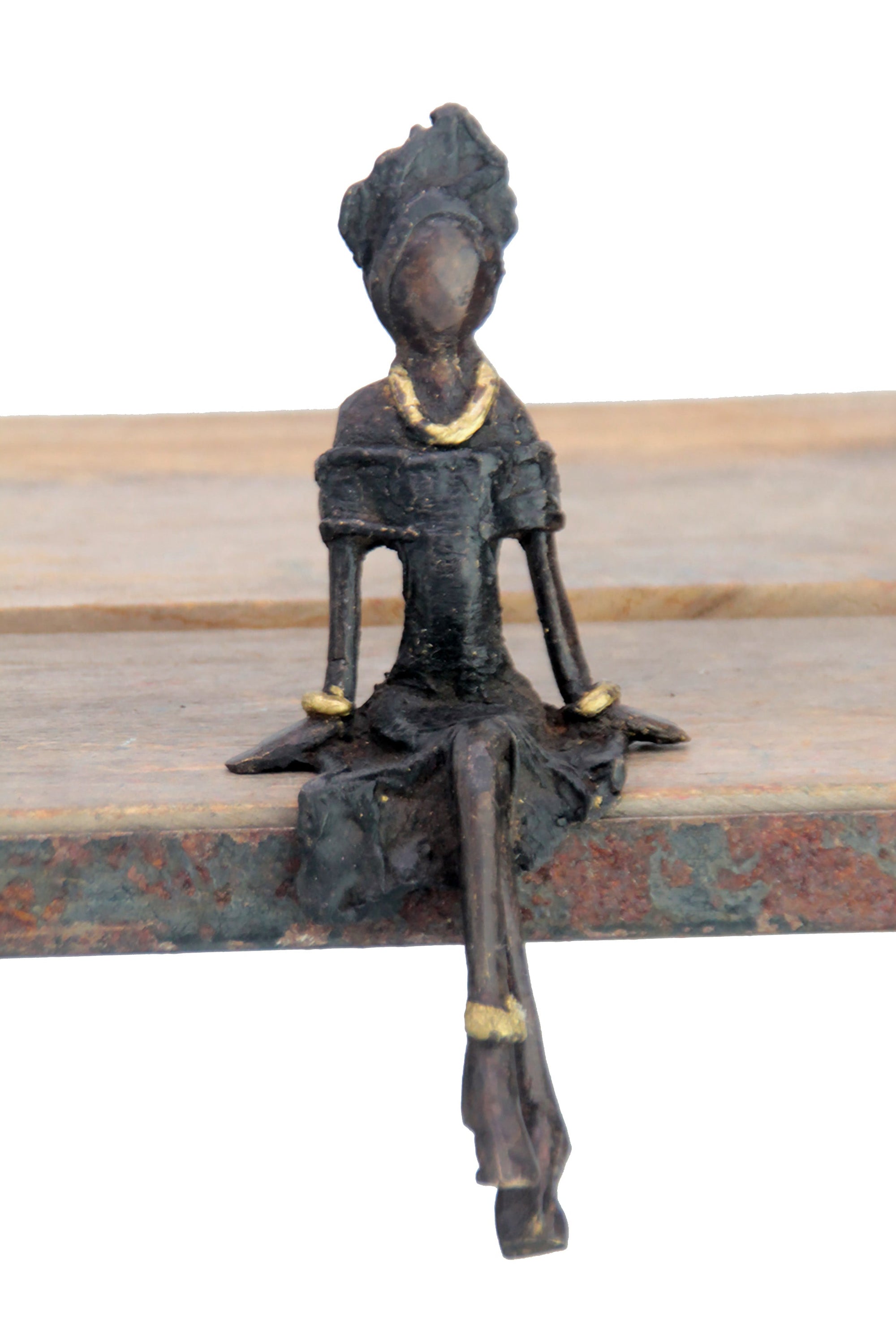 Bronze assis 15 cm noir n°15 Bronzes d'Afrique