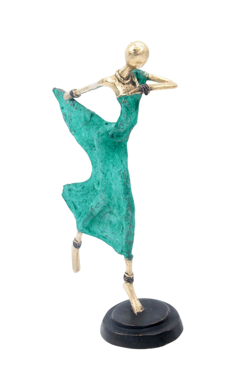 Danseuse 35 cm verte n°2 Bronzes d'Afrique