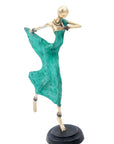Danseuse 35 cm verte n°2 Bronzes d'Afrique