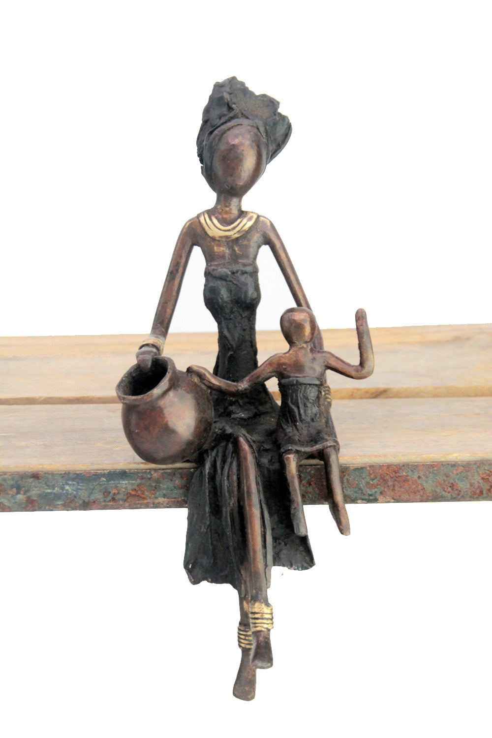 Bronze assis 25 cm noir n°13 Bronzes d'Afrique