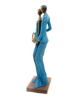 Bronze Issouf couple 55 cm bleu n°2 Bronzes d'Afrique