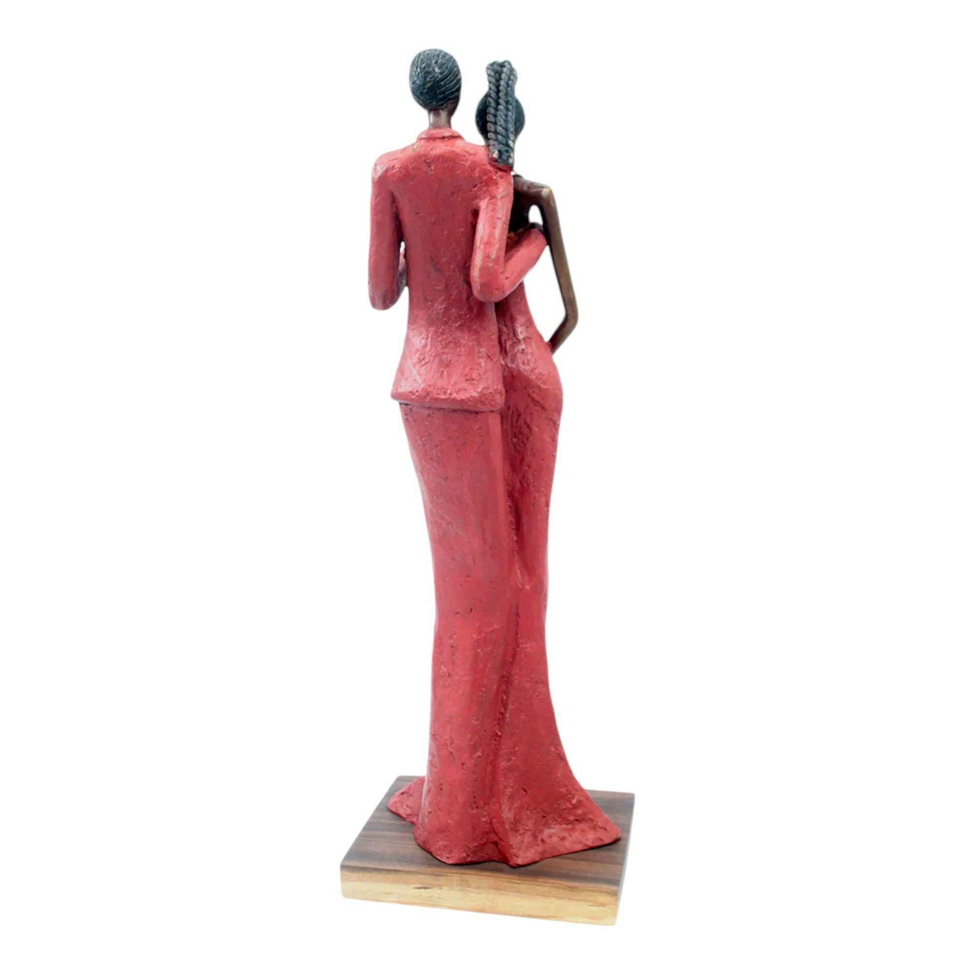 Bronze Issouf couple 55 cm rouge n°2 Bronzes d'Afrique