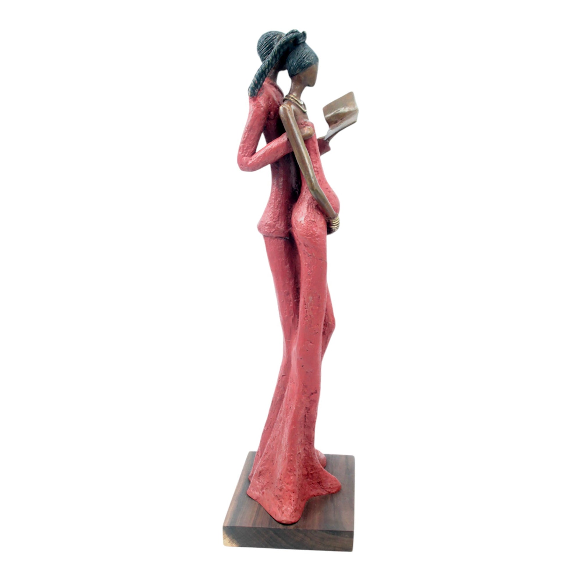 Bronze Issouf couple 55 cm rouge n°2 Bronzes d'Afrique