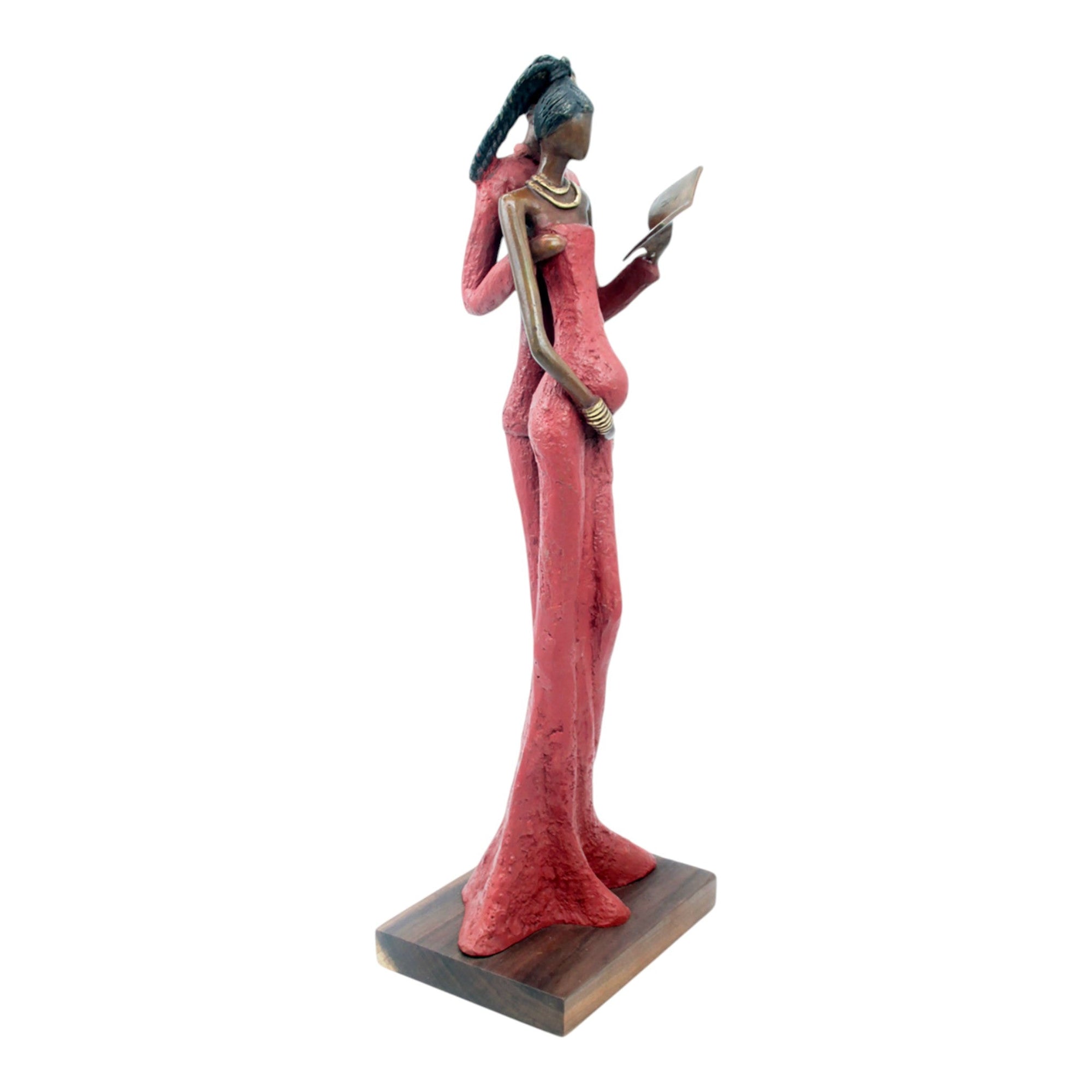 Bronze Issouf couple 55 cm rouge n°2 Bronzes d'Afrique