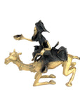 Chamelier 25 cm noir & doré n°1 Bronzes d'Afrique