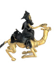 Chamelier 25 cm noir & doré n°1 Bronzes d'Afrique