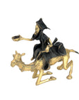 Chamelier 25 cm noir & doré n°1 Bronzes d'Afrique