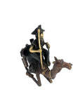 Chamelier 25 cm noir & doré n°2 Bronzes d'Afrique