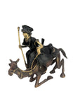 Chamelier 25 cm noir & doré n°2 Bronzes d'Afrique