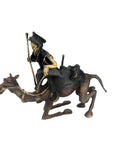 Chamelier 25 cm noir & doré n°2 Bronzes d'Afrique