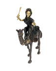 Chamelier 25 cm noir & doré n°3 Bronzes d'Afrique