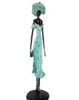Bronze Issouf 110 cm turquoise n°1 Bronzes d'Afrique