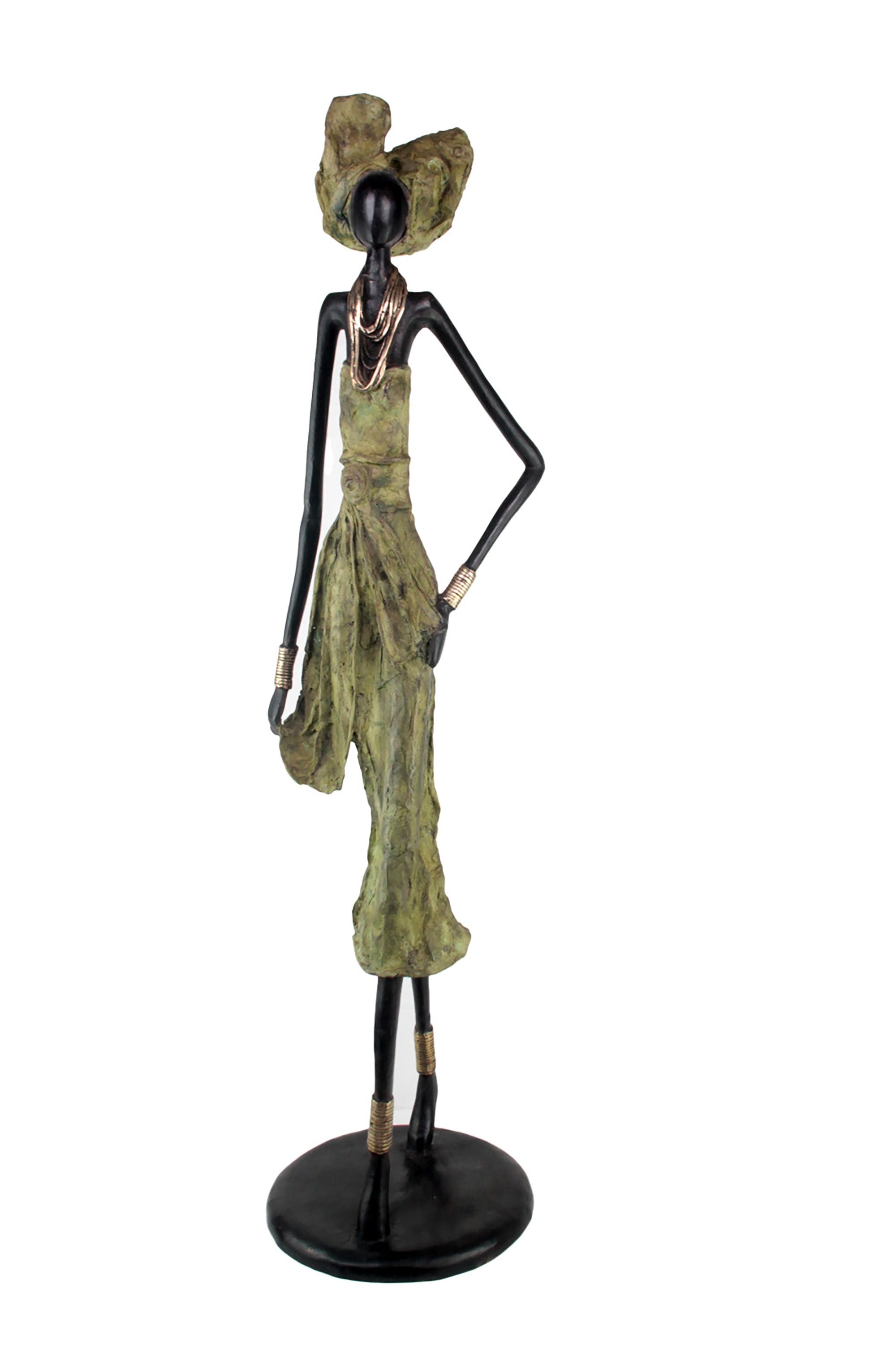Bronze Issouf 110 cm vert n°2 Bronzes d'Afrique