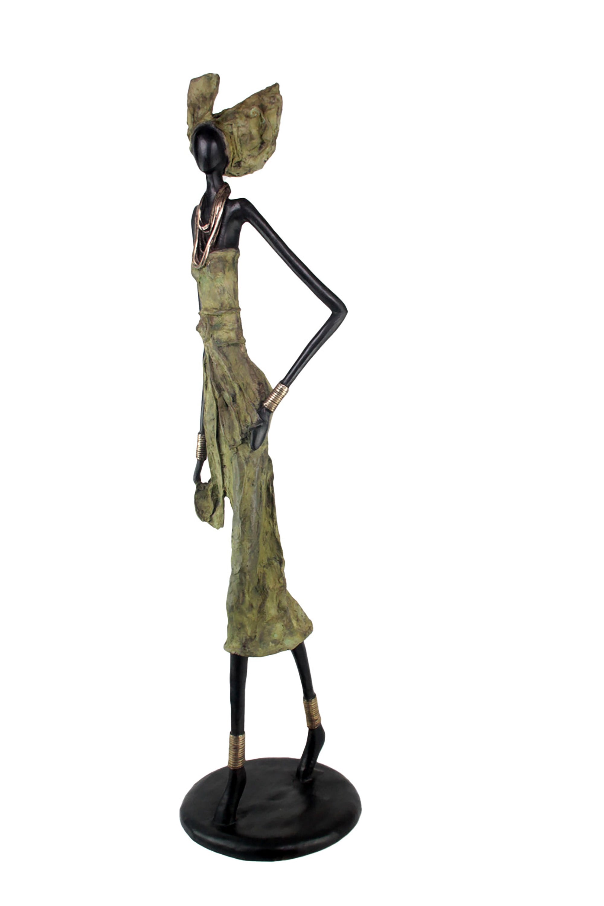 Bronze Issouf 110 cm vert n°2 Bronzes d'Afrique