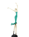 Bronze danseuse 55 cm vert n°2 Bronzes d'Afrique