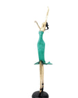 Bronze danseuse 55 cm vert n°2 Bronzes d'Afrique