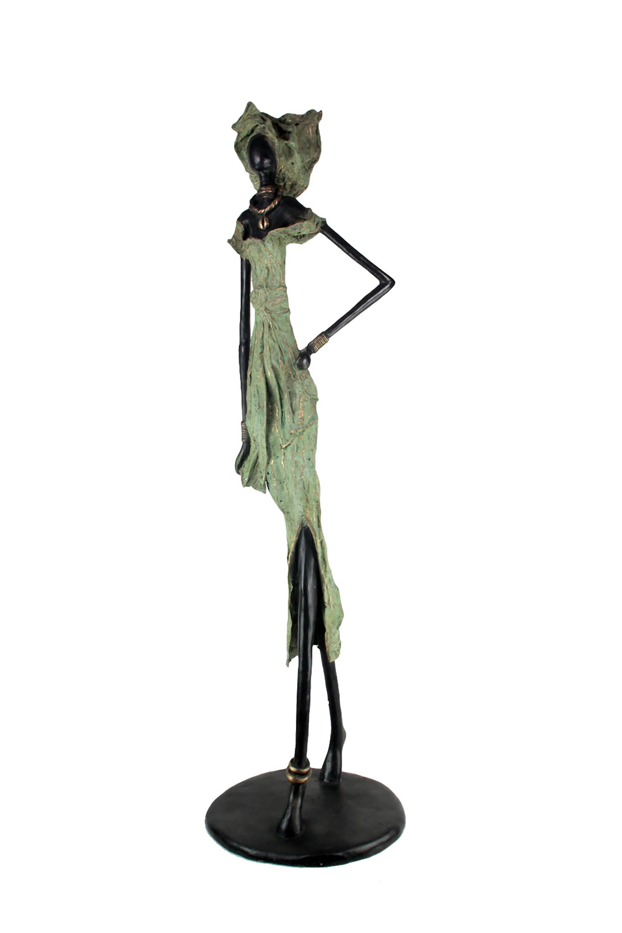 Bronze Issouf 130 cm vert n°2 Bronzes d'Afrique