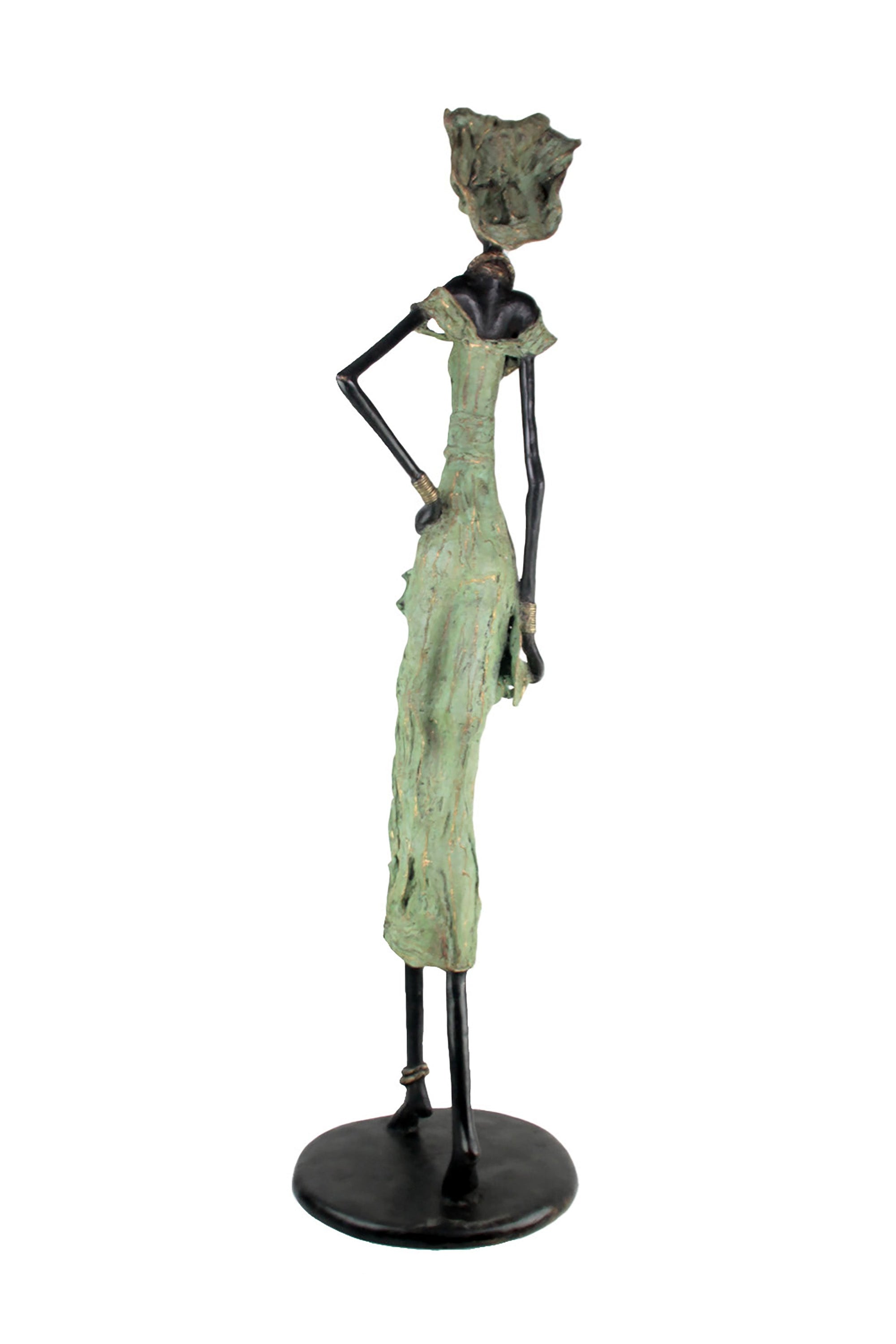 Bronze Issouf 130 cm vert n°2 Bronzes d'Afrique