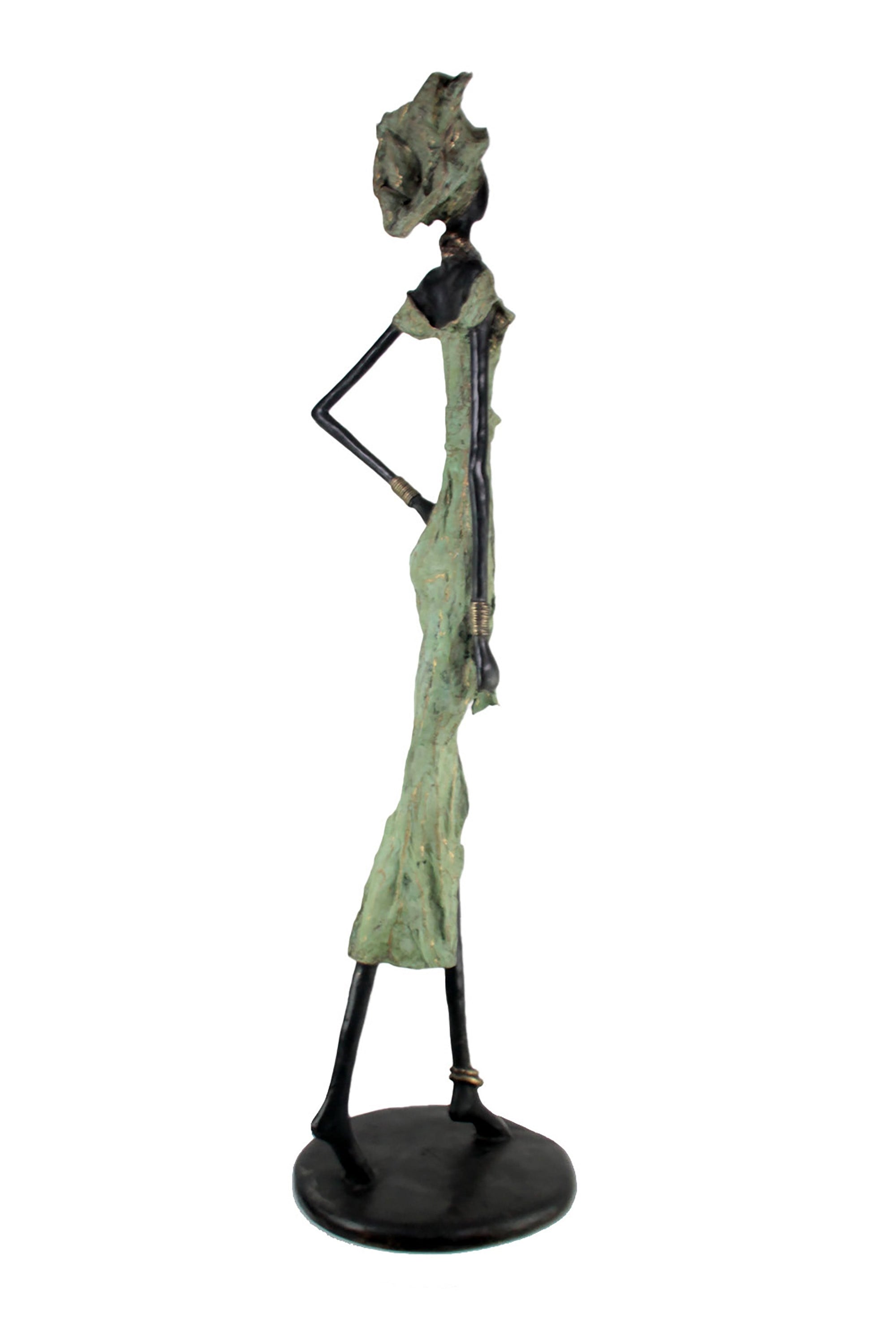 Bronze Issouf 130 cm vert n°2 Bronzes d'Afrique