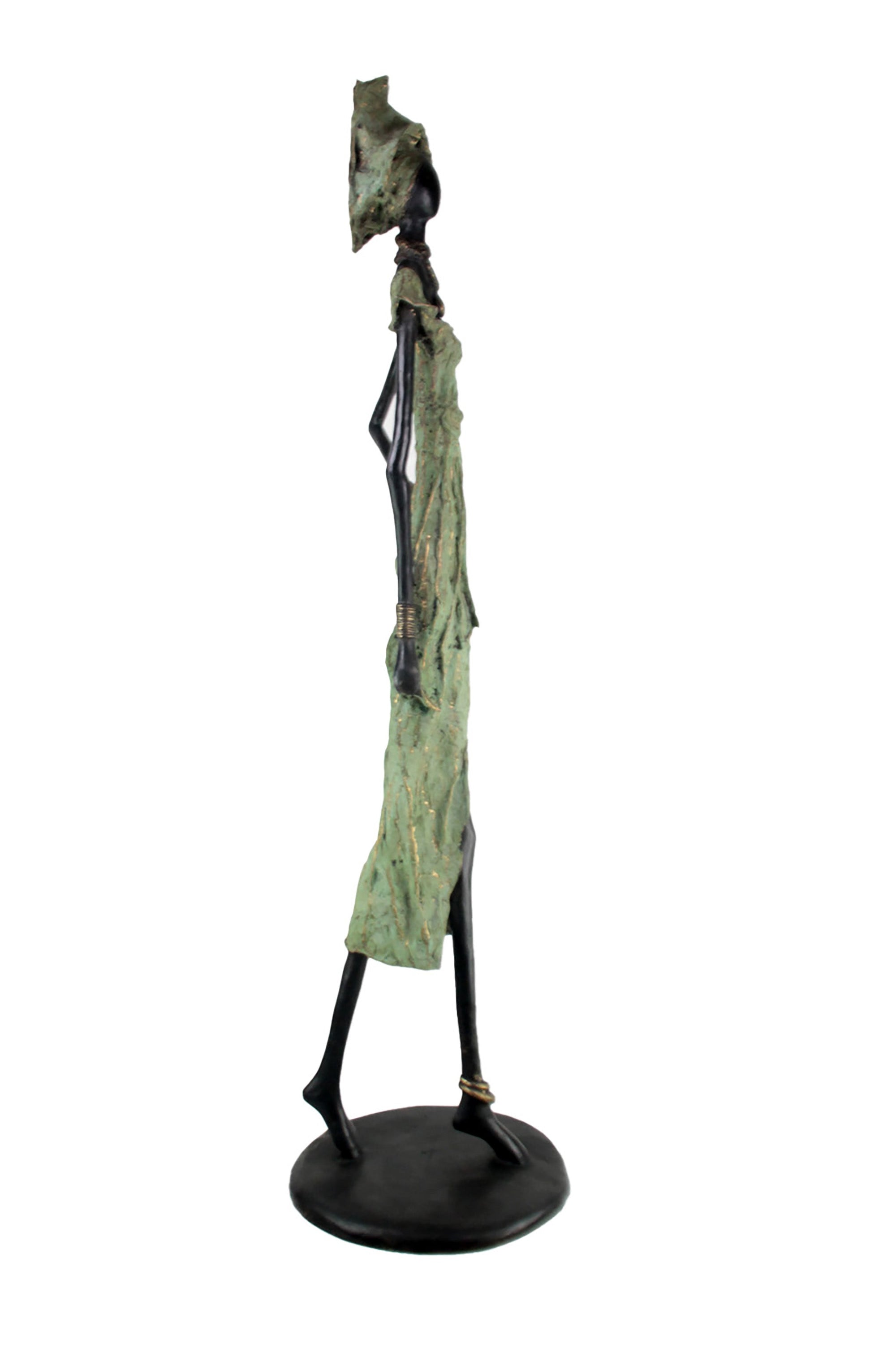 Bronze Issouf 130 cm vert n°2 Bronzes d'Afrique